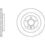 Apec Blue Vented Brake Disc (SDK6606) Fits: Volvo Rear Axle