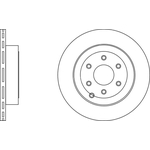 Apec Blue Vented Brake Disc (SDK6608) Fits: Nissan Rear Axle