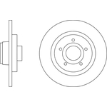 Apec Blue Solid Brake Disc (SDK6610) Rear Axle