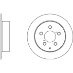Apec Blue Solid Brake Disc (SDK6612) Fits: Toyota Rear Axle