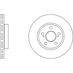 Apec Blue Vented Brake Disc (SDK6620) Fits: Toyota Front Axle