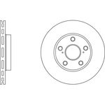 Apec Blue Vented Brake Disc (SDK6621) Fits: Toyota Front Axle