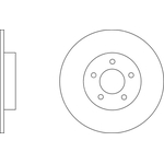 Apec Blue Solid Brake Disc (SDK6625) Fits: Mazda Rear Axle