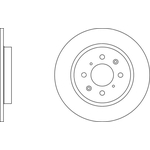 Apec Blue Solid Brake Disc (SDK6631) Fits: Honda Rear Axle