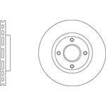 Apec Blue Vented Brake Disc (SDK6633) Fits: Nissan Front Axle
