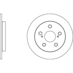 Apec Blue Solid Brake Disc (SDK6634) Fits: Toyota Rear Axle