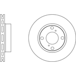 Apec Blue Vented Brake Disc (SDK6635) Front Axle