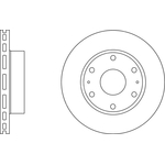 Apec Blue Vented Brake Disc (SDK6636) Fits: Toyota Front Axle