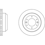Apec Blue Vented Brake Disc (SDK6639) Fits: Hyundai Rear Axle