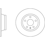 Apec Blue Solid Brake Disc (SDK6640) Fits: Audi Rear Axle