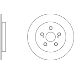 Apec Blue Solid Brake Disc (SDK6651) Fits: Toyota Rear Axle