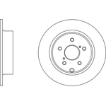 Apec Blue Solid Brake Disc (SDK6653) Fits: Toyota Rear Axle