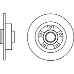 Apec Blue Solid Brake Disc (SDK6655) Fits: Renault Rear Axle