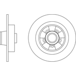 Apec Blue Solid Brake Disc (SDK6656) Fits: Renault Rear Axle