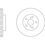 Apec Blue Vented Brake Disc (SDK6662) Fits: Toyota Front Axle