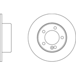 Apec Blue Solid Brake Disc (SDK6663) Rear Axle