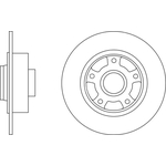 Apec Blue Solid Brake Disc (SDK6665) Fits: Renault Rear Axle