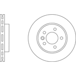 Apec Blue Vented Brake Disc (SDK6667) Fits: VW Front Axle