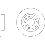 Apec Blue Solid Brake Disc (SDK6673) Fits: Alfa Romeo Rear Axle