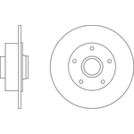 Apec Blue Solid Brake Disc (SDK6678) Fits: Renault Rear Axle
