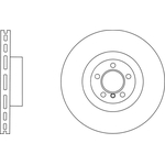 Apec Blue Vented Brake Disc (SDK6680) Fits: Land Rover Front Axle
