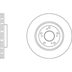 Apec Blue Vented Brake Disc (SDK6686) Fits: Honda Front Axle