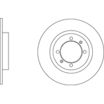Apec Blue Solid Brake Disc (SDK6693) Fits: Proton Rear Axle