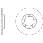 Apec Blue Vented Brake Disc (SDK6694) Fits: Nissan Front Axle