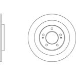 Apec Blue Solid Brake Disc (SDK6702) Fits: Hyundai Rear Axle