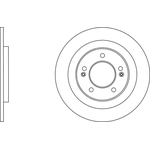 Apec Blue Solid Brake Disc (SDK6704) Fits: Hyundai Rear Axle