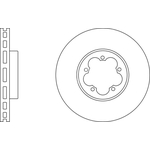 Apec Blue Vented Brake Disc (SDK6707) Fits: Ford Front Axle