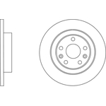 Apec Blue Solid Brake Disc (SDK6715) Fits: Peugeot Rear Axle