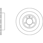 Apec Blue Vented Brake Disc (SDK6726) Fits: Land Rover Rear Axle