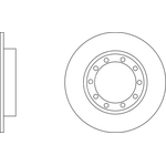 Apec Blue Solid Brake Disc (SDK6727) Fits: Ford Rear Axle