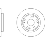 Apec Blue Solid Brake Disc (SDK6728) Fits: Honda Rear Axle