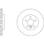 Apec Blue Vented Brake Disc (SDK6731) Fits: BMW Rear Axle