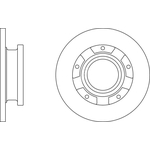 Apec Blue Solid Brake Disc (SDK6737) Fits: Ford Rear Axle