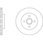 Apec Blue Vented Brake Disc (SDK6738) Fits: Ford Front Axle