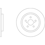 Apec Blue Solid Brake Disc (SDK6743) Rear Axle