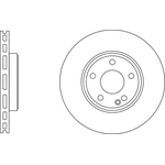 Apec Blue Vented Brake Disc (SDK6744) Fits: Mercedes Front Axle