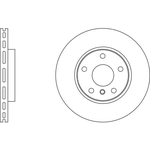 Apec Blue Vented Brake Disc (SDK6748) Fits: Mini Front Axle