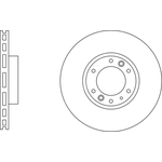 Apec Blue Vented Brake Disc (SDK6754) Fits: Ford Front Axle