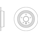 Apec Blue Solid Brake Disc (SDK6756) Fits: Land Rover Rear Axle