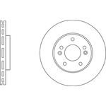 Apec Blue Vented Brake Disc (SDK6758) Fits: Hyundai Front Axle