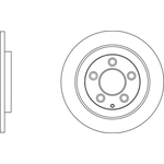 Apec Blue Solid Brake Disc (SDK6761) Fits: Mazda Rear Axle