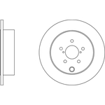 Apec Blue Solid Brake Disc (SDK6770) Fits: Subaru Rear Axle
