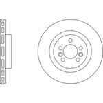 Apec Blue Vented Brake Disc (SDK6772) Fits: Land Rover Front Axle