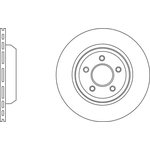 Apec Blue Vented Brake Disc (SDK6773) Rear Axle
