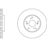 Apec Blue Vented Brake Disc (SDK6774) Fits: Honda Front Axle