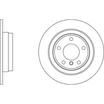 Apec Blue Solid Brake Disc (SDK6775) Fits: BMW Rear Axle